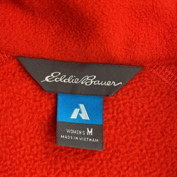 Eddie Bauer First Ascent Fleece 1/4 Zip Red Medium - Picture 5 of 6